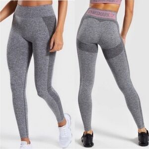 NWT High Waisted Flex Legging - Charcoal Mark/Pastel Grape M